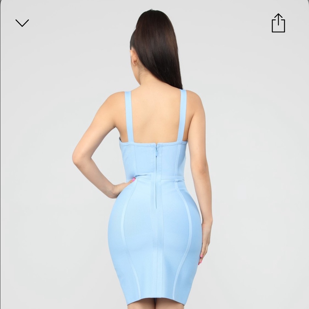 SOLD!! Light blue bandage mini dress
